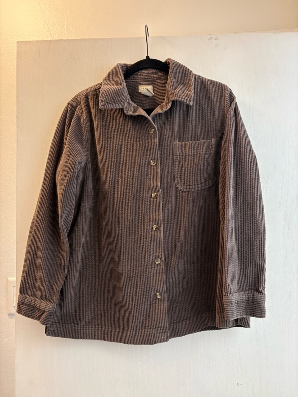 L.L. Bean Corduroy Utility Jacket in Taupe Brown